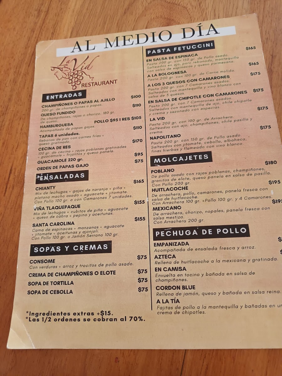 La Vid Restaurant Menu - Image 4